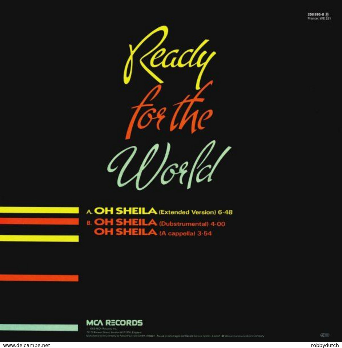 * 12" * READY FOR THE WORLD - OH SHEILA (Germany 1985) - 45 Toeren - Maxi-Single