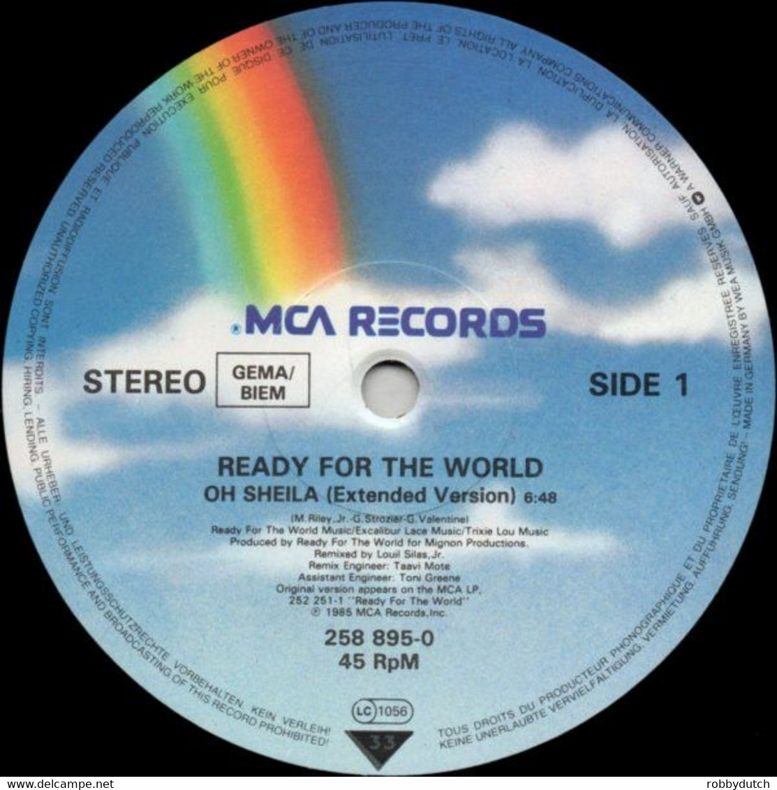 * 12" * READY FOR THE WORLD - OH SHEILA (Germany 1985) - 45 Rpm - Maxi-Single