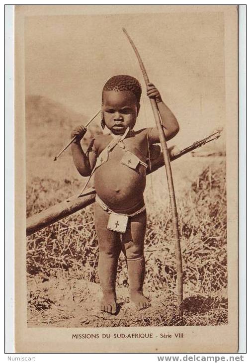 SUPERBE CPA...DU...CONGO...ANIMEE...MISSIONS DU SUD-AFRIQUE...UN BEL ENFANT... - Autres & Non Classés