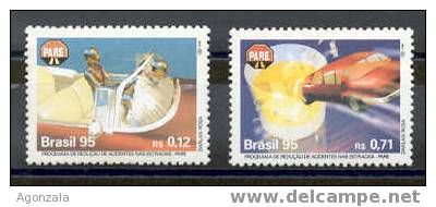 SERIE TIMBRES NOUVEAUX  PROGRAMME DE RÉDUCTION D'ACCIDENTS DANS LA ROUTE - LE BRÉSIL - AUTOMOBILES VOITURES MNH - Accidents & Sécurité Routière