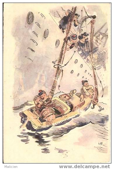 Ref No 140-MARINE DE GUERRE - Illustrateur Marine -l Armurier-  Bon Etat - Guerra