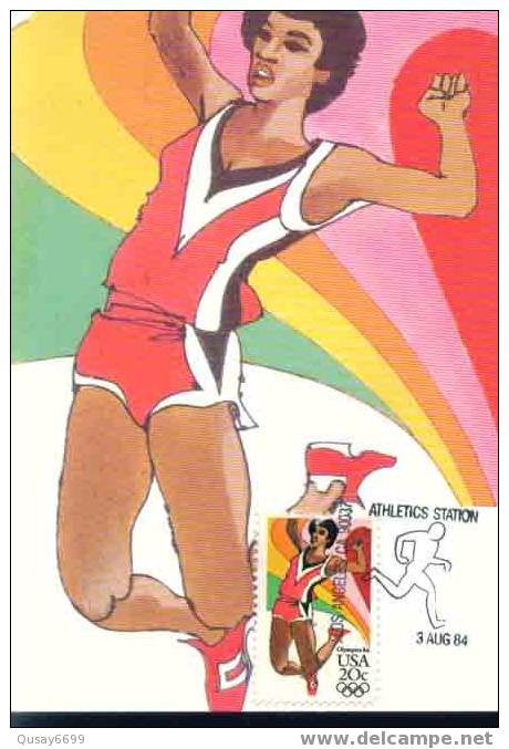 USA,maximum Card,olympic Games, - Verano 1984: Los Angeles