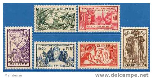 Guinee Expo Paris 1937 119/24 Neuf  X Avec Trace Charniere - Unused Stamps