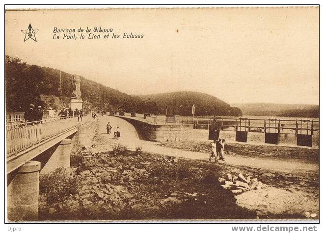 Barrage De La Gileppe   -le Pont Le Lion Et Les Ecluses - Gileppe (Stuwdam)
