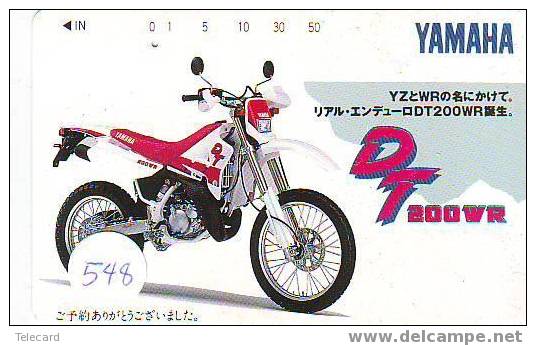 Télécarte MOTOR (548) YAMAHA Sport Motorrad Motorbike Motorcycle Japon Phonecard - Coches