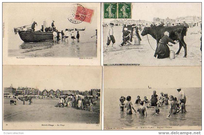 Berck     62       - Lot De 4 Cartes Belles Scènes De Plage - Berck