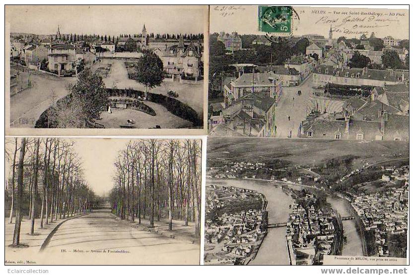 Melun        77    Lot De 10 Cartes .. Vues Diverses - Melun