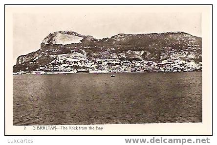 2 - GIBRALTAR - THE ROCK FROM THE BAY. - Gibilterra