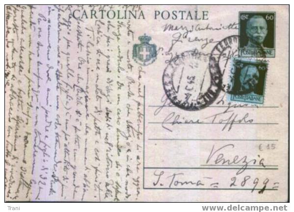 CARTOLINA POSTALE - AGGIUNTI - Anno 1945 - Poststempel