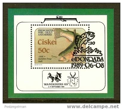 CISKEI 1989 CTO Block 4 Fishes  #5347d - Ciskei