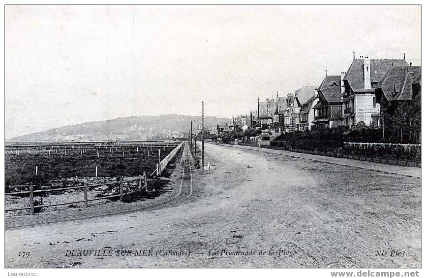 14 DEAUVILLE LA PROMENADE DE LA PLAGE VOYAGEE 1909 - Deauville