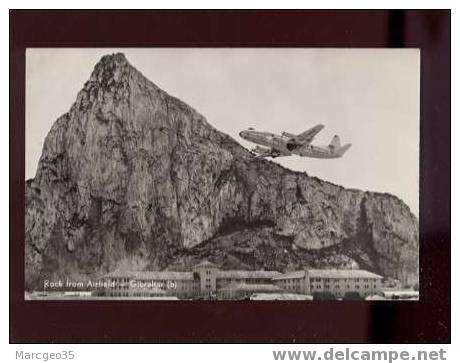 19096 Rock From Airfield Gibraltar édit. Rock Photo Studio Avion Aviation Belle Cpsm - Gibraltar