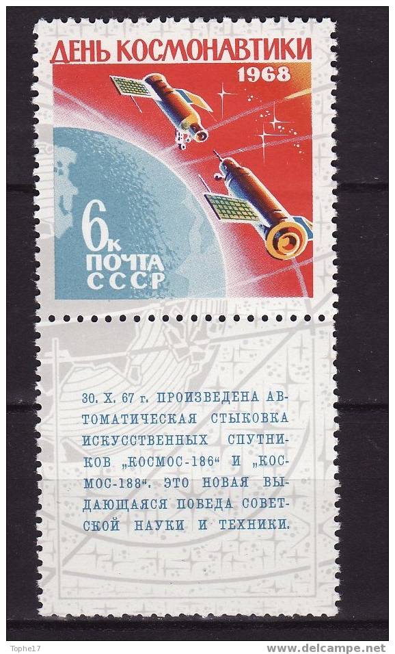 Russie - 1968 - 3352 Neuf ** - Rusland En USSR