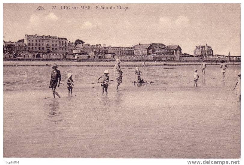 LE LUC SUR MER - SCENE DE PLAGE - LES BAIGNEURS - Luc Sur Mer