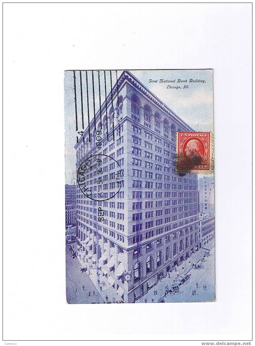 CHICAGO  FIRST INTERNATIONAL BANK    Circulée 1909 - Chicago