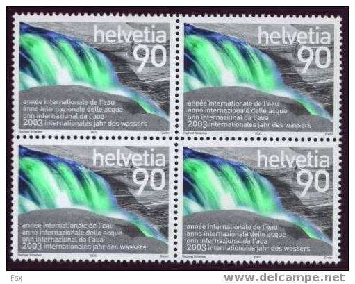 2003 (Zumstein 1081) Internationales Jahr Des Wassers, Viererblock ** - Unused Stamps