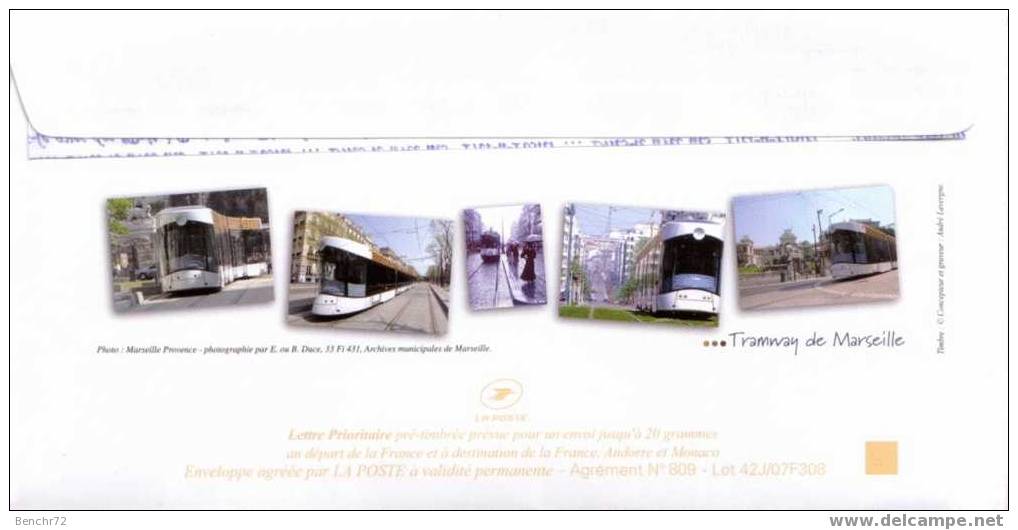 PAP - Prêt-à-Poster - Timbre MARSEILLE Visuel MARSEILLE - TRAMWAY - ETAT NEUF - PAPIER GLACE - Prêts-à-poster:Stamped On Demand & Semi-official Overprinting (1995-...)