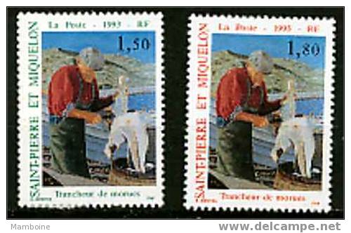 St Pierre Et  Miquelon  Trancheur De Morue 576/77l. Neuf X X (sans Trace) - Unused Stamps