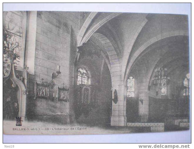 Ballan. L Interieur De L Eglise - Ballan-Miré