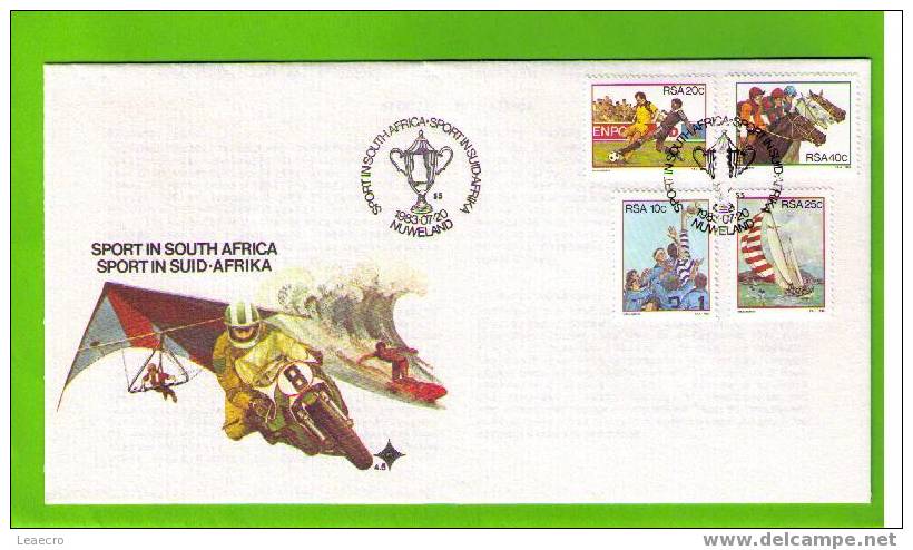 South-Africa RUGBY Football Soccer Sports Yachting Hippisme Fdc NUMELAND 1983 Gc345 - Rugby