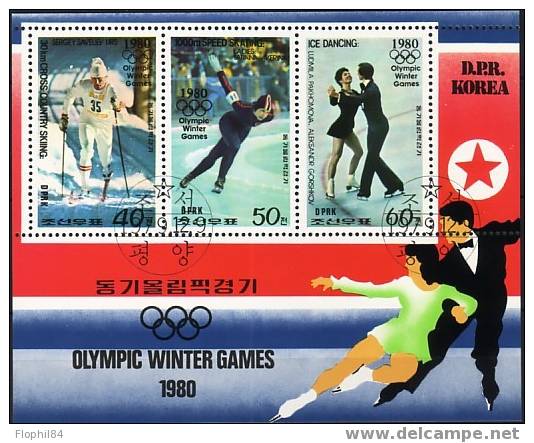 PATINNAGE-BLOC KOREA JEUX OLYMPIQUES 1980 - Patinaje Artístico