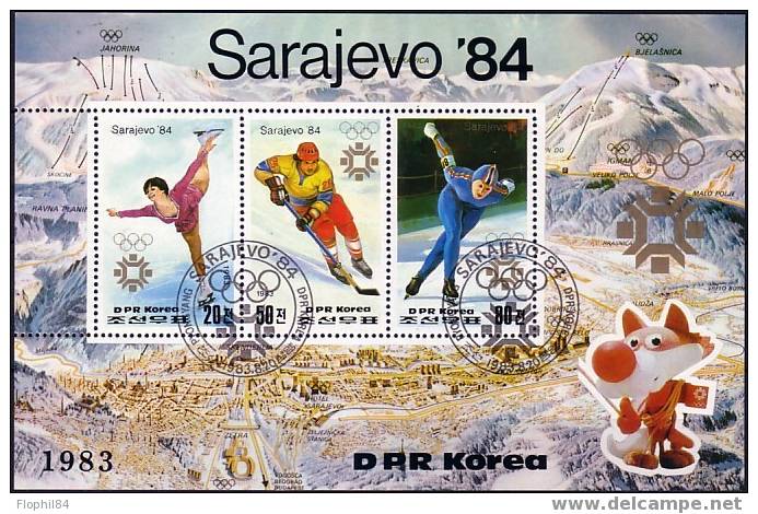 SARAJEVO 1984-JO D'HIVERS -BLOC KOREA - Patinage Artistique