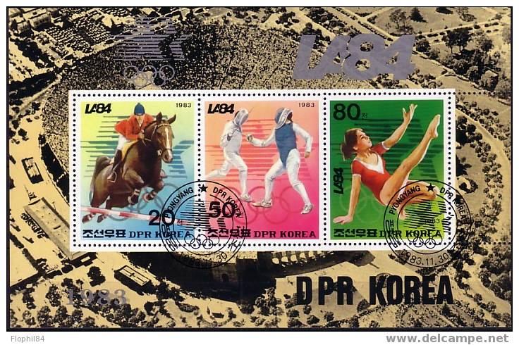 EQUITATION-ESCRIME-GYMNASTIQUE/BLOC KOREA 1983 - Pattinaggio Artistico