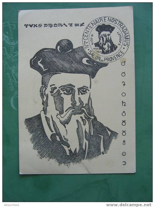 MICHAEL DE NOSTRADAMUS SALON DE PROVENCE 4EME CENTENAIRE 1566/1966 BELLE FLAMME - Filosofia & Pensatori