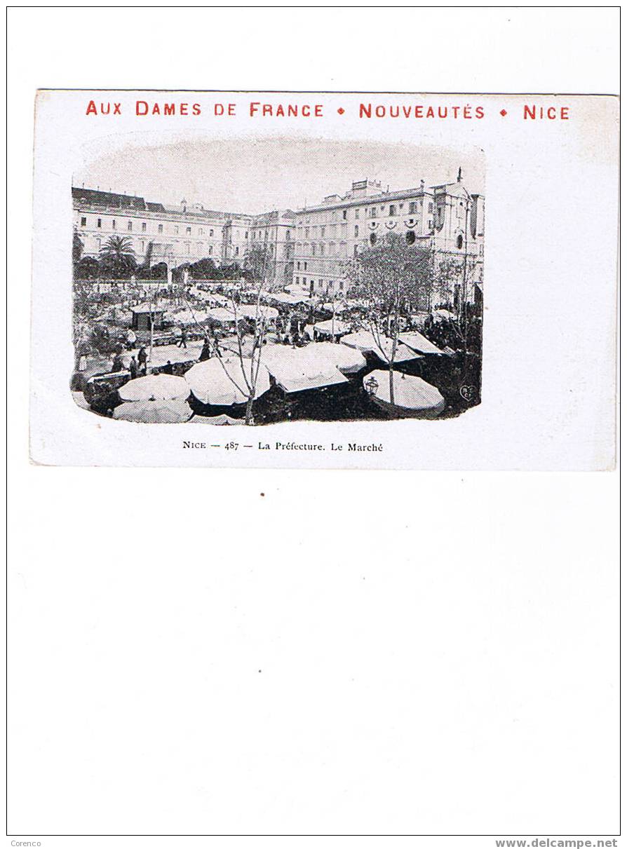 06  NICE  487  L1  La Préfecture Le Marché  Non écrite Dos Non Séparé Avant 1904 - Markten, Feesten