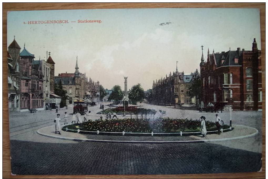 CPA  - ´s HERTOGENBOSCH - STATIONWEG  ( Animée, Tram) - 's-Hertogenbosch