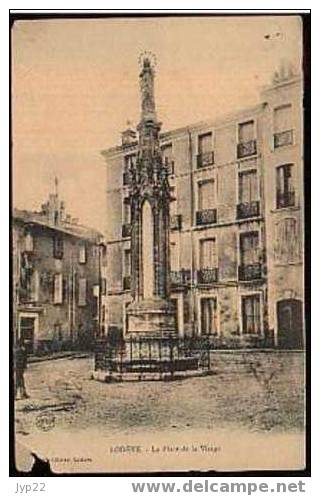 CP Ancienne 34 Lodève La Place De La Vierge - Cp Abimée - Lodeve