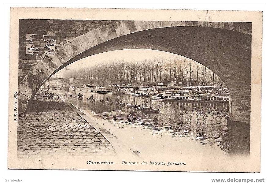 CPA De CHARENTON - Pontons Des Bateaux Parisiens (carte Début Années 1900). - Charenton Le Pont