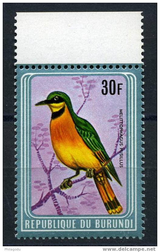 BURUNDI Juin 1980  Les Rares Oiseaux Avec Cadre Métallisé  Renseignés Sans Prix  ++ Neufs Superbes - Unused Stamps