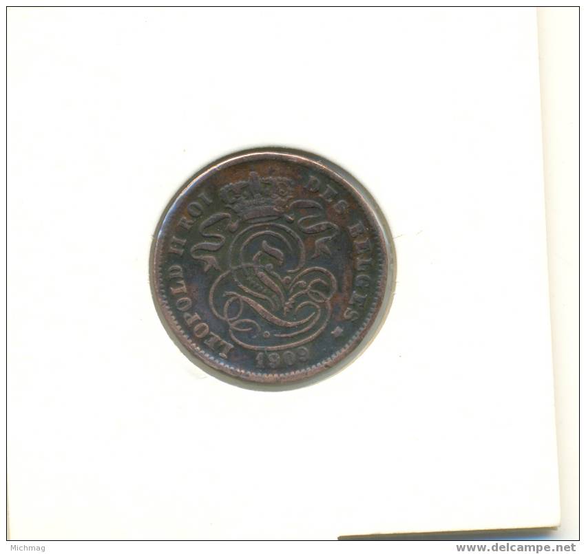 2 Cent 1909 Fr  Léopold II - 2 Cents