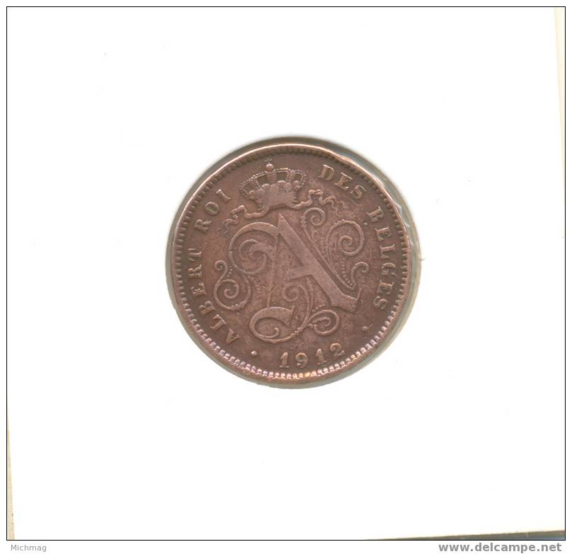 2 Cent 1912 Fr  Albert 1ér - 2 Centimes