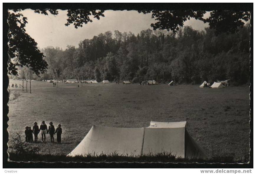 LES ENVIRONS D'ESBLY *Le Camp De L'auberge De L'écluse De Lesches 1951 Belle Animation - Esbly