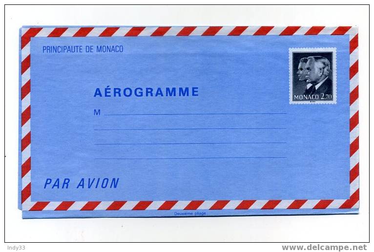 - AEROGRAMME TYPE DEUX PRINCES DE SLANIA . 2,70  . NEUF - Postal Stationery