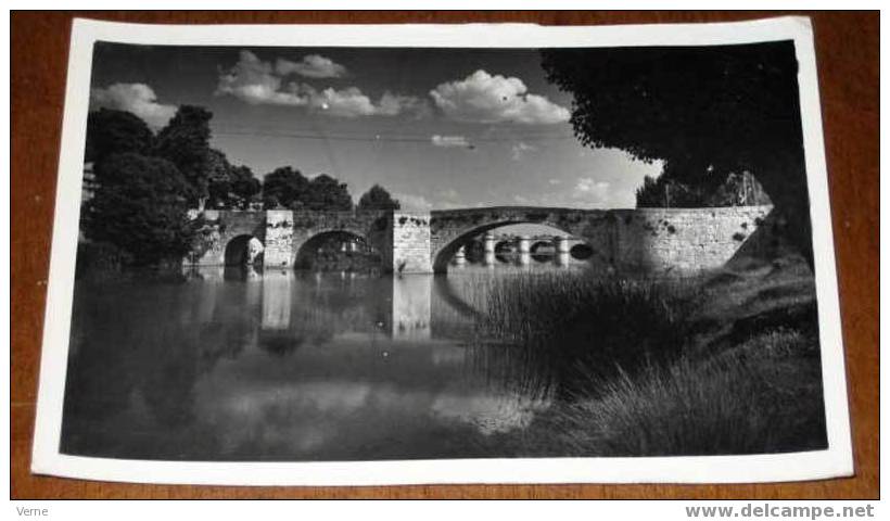 ANTIGUA FOTO POSTAL  DE PALENCIA - 22 - PUENTECILLOS SOBRE EL RIO CARRION - EDICIONES ARTIGOT - SIN CIRCULAR - OLD POSTC - Palencia