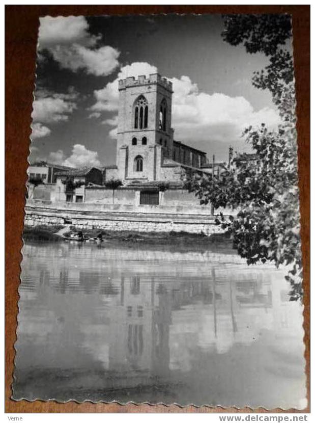 ANTIGUA FOTO POSTAL  DE PALENCIA - 19 - SAN MIGUEL Y RIO CARRION - EDICIONES ARTIGOT - SIN CIRCULAR - OLD POSTCARD - Palencia