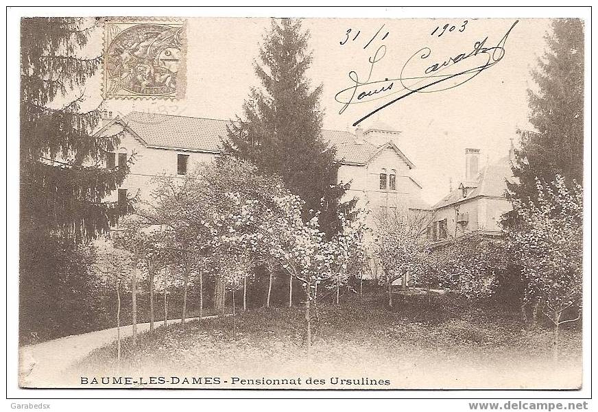 CPA De BAUME LES DAMES - Pensionnat Des Ursulines. - Baume Les Dames