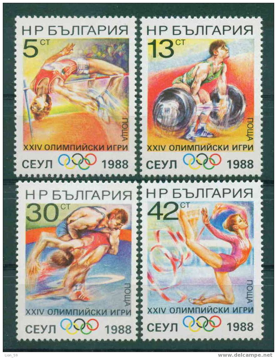 3708 Bulgaria 1988 Olympic Games, Seoul  Korea ** MNH / SPORT - Weightlifting - Gewichtheben - Weightlifting