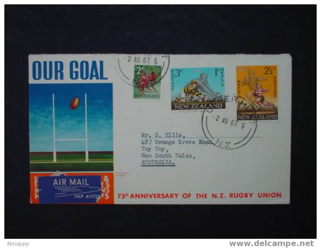 New Zealand-1967 75th Anniversary Of The NZ Rugby Union - Rugby