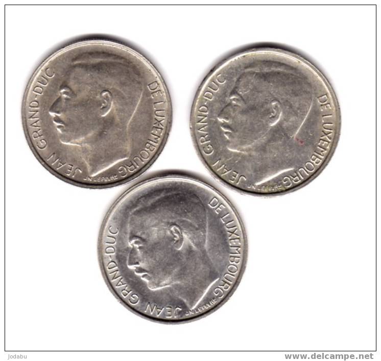 3 Piéces De 1 Frs 1976-1978-1982-      Luxembourg - Luxembourg