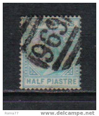 PB188D - CIPRO , Vittoria 1/2 Piastra N. 9 : Filigrana CC. Numerale 969 - Used Stamps