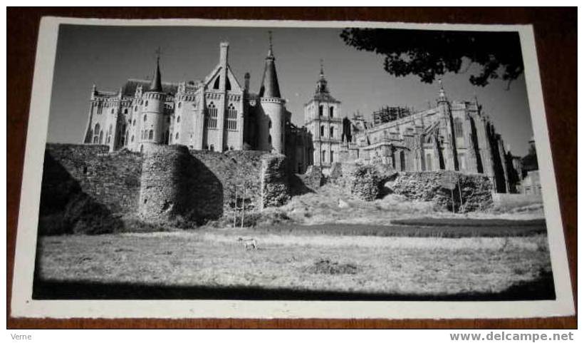 ANTIGUA POSTAL DE ASTORGA (LEON) - 23 - PALACIO Y CATEDRAL - EDICIONES ARTIGOT - SIN CIRCULAR - OLD POSTCARD - ACIEN CAR - León