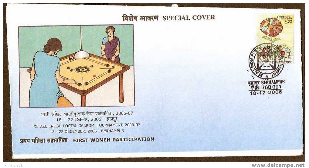 India 2006 Games, Women Carrom Tornament Special Cover # 6806 - Unclassified