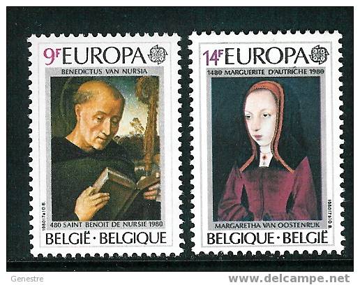 Belgique - 1980 - COB 1972 à 1973 ** (MNH) - Europa/CEPT - 1980