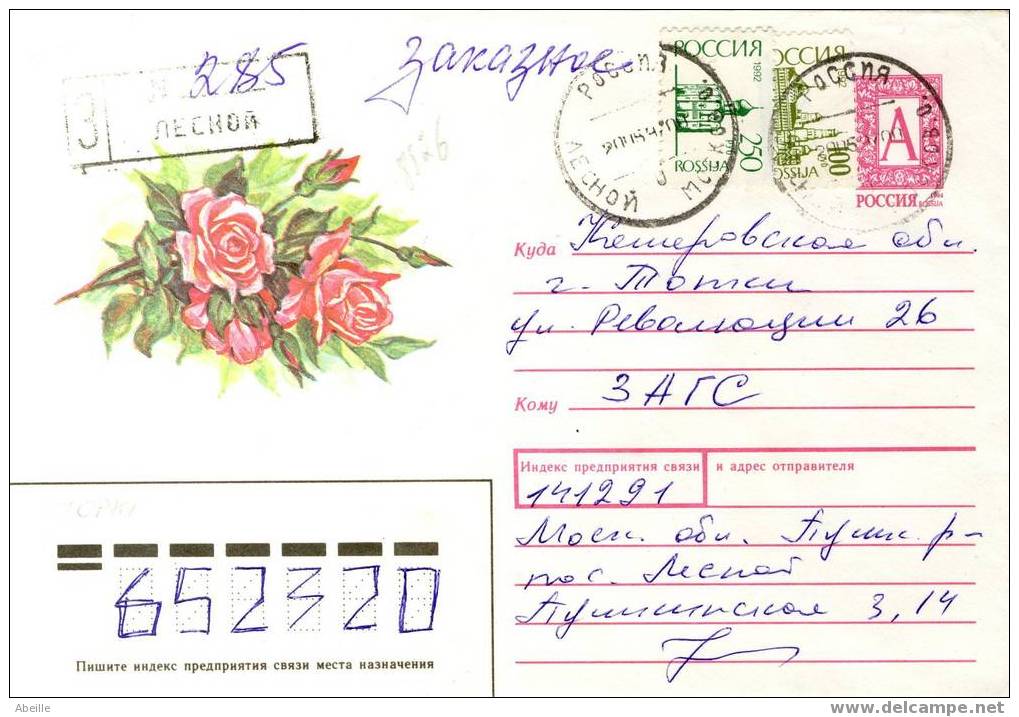 8526 ENVELOPPE RUSSE - Roses