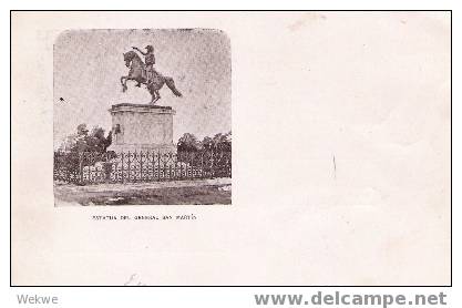 Ar026/  ARGENTINIEN - GA-Karte 1901 Mit Bild Der Statue Des Generals San Martin - Interi Postali