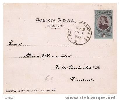 Ar034/  ARGENTINIEN - Jubiläumskarte 23 Aa 1901 Mit Kreuzer SAN MARTIN - Briefe U. Dokumente